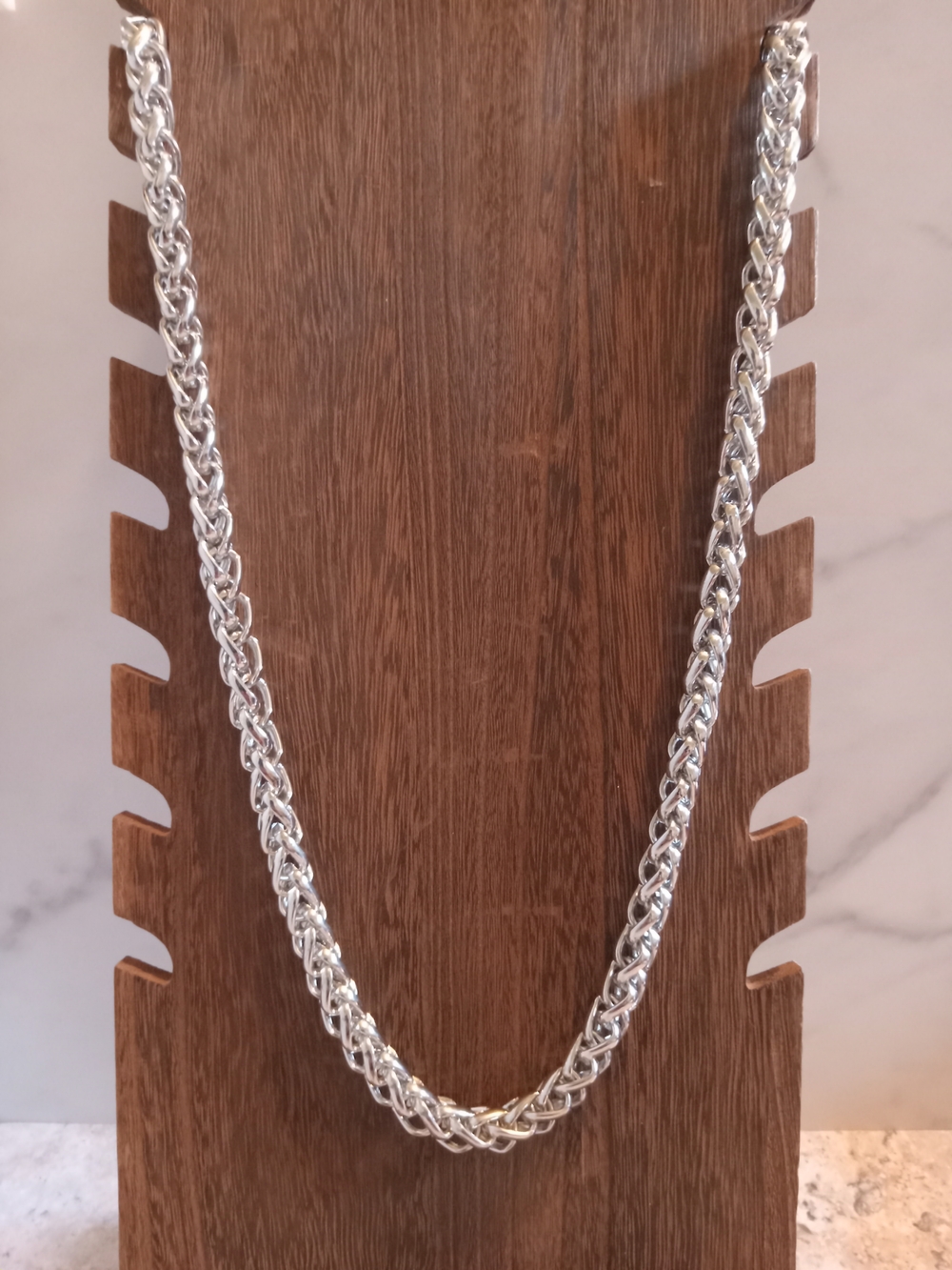 Paparazzi Silver Braided Chain Necklace